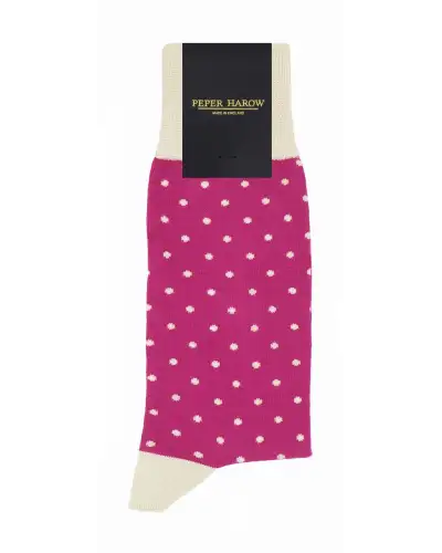 Men PEPER HAROW Pin Polka Mens Socks - Pink £16.00