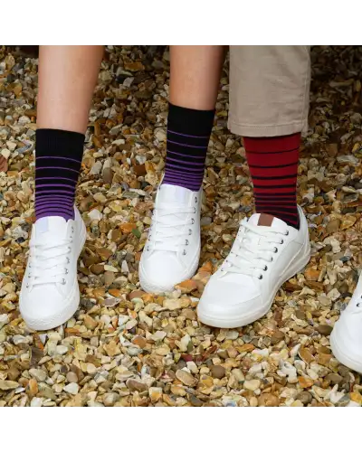 Women PEPER HAROW Retro Stripe Womens Socks - Purple £15.00