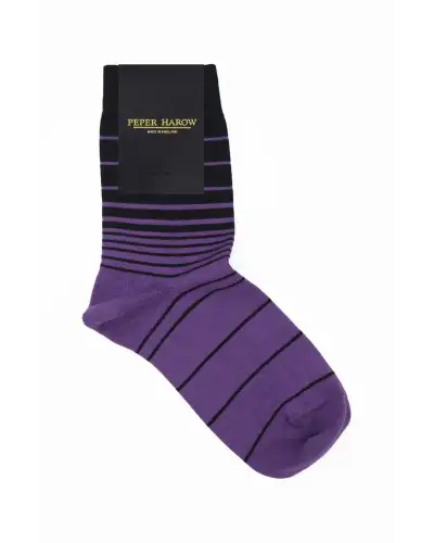 Women PEPER HAROW Retro Stripe Womens Socks - Purple £15.00