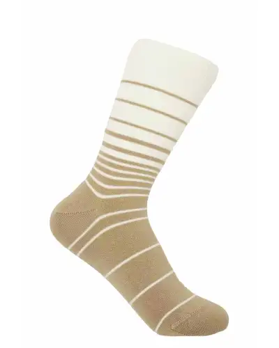 Women PEPER HAROW Retro Stripe Womens Socks - Beige £15.00