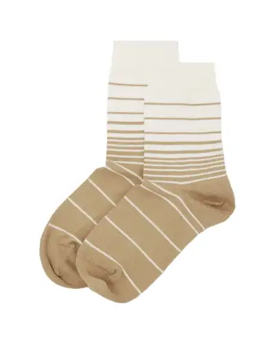 Women PEPER HAROW Retro Stripe Womens Socks - Beige £15.00