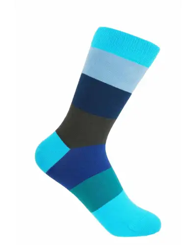 Women PEPER HAROW Block Stripe Womens Socks - Aqua £15.00
