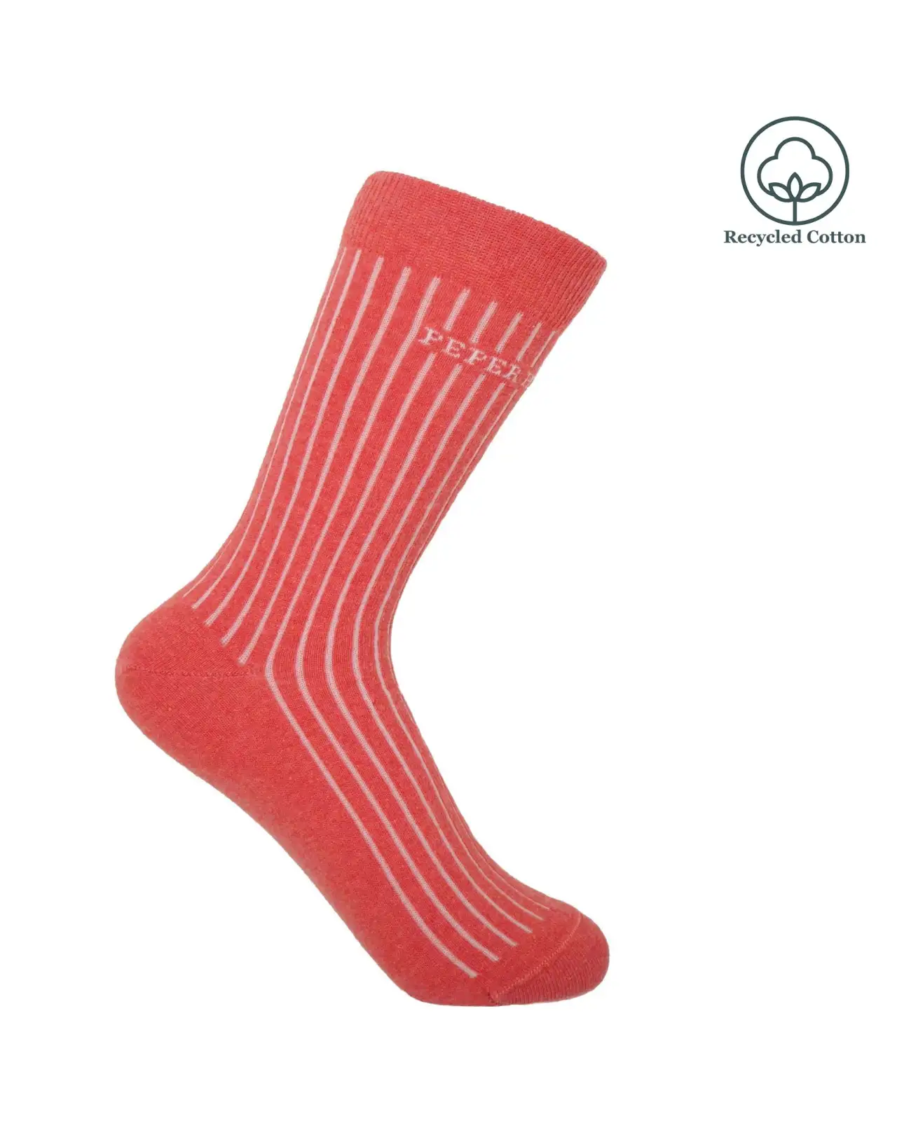 Women PEPER HAROW Recycled Ribbed Womens Socks - Coral £13.00