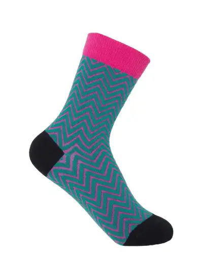 Women PEPER HAROW Zigzag Womens Socks - Teal £15.00