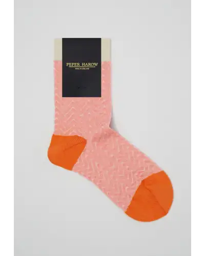 Women PEPER HAROW Zigzag Womens Socks - Pink £15.00