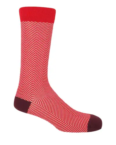 Men PEPER HAROW Lux Taylor Mens Socks - Red £16.00