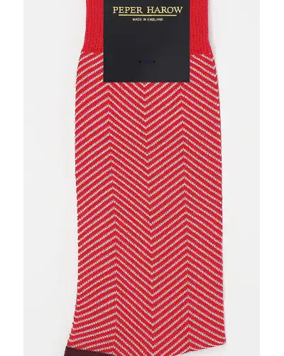 Men PEPER HAROW Lux Taylor Mens Socks - Red £16.00