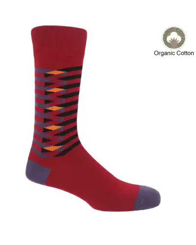 Men PEPER HAROW Symmetry Organic Mens Socks - Red £17.00