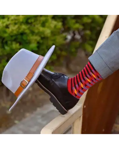 Men PEPER HAROW Symmetry Organic Mens Socks - Red £17.00