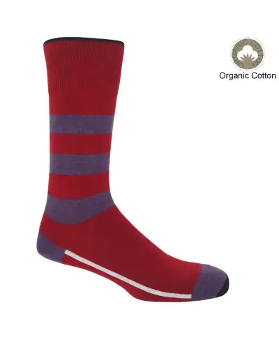 Men PEPER HAROW Equilibrium Organic Mens Socks - Red £17.00