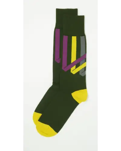 Men PEPER HAROW Ribbon Stripe Mens Socks - Pine £16.00