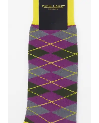 Men PEPER HAROW Argyle Mens Socks - Sunshine £16.00