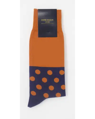 Men PEPER HAROW Mayfair Mens Socks - Burnt Orange £16.00
