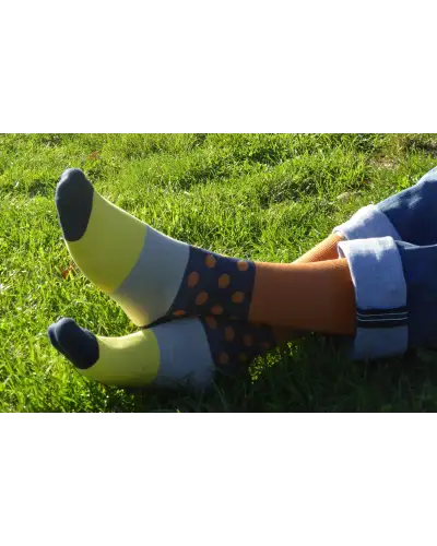 Men PEPER HAROW Mayfair Mens Socks - Burnt Orange £16.00