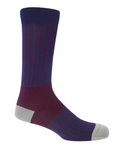 Men PEPER HAROW Oxford Stripe Mens Socks - Navy £16.00