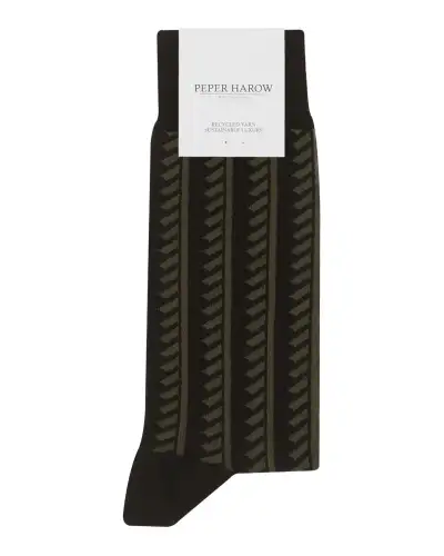 Men PEPER HAROW Vector Stripe Mens Socks - Black £14.00
