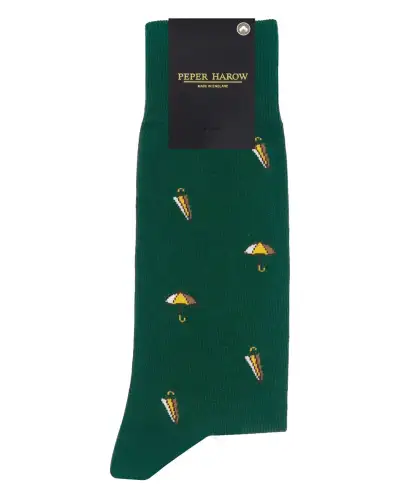 Men PEPER HAROW Umbrella Mens Socks - Green £17.00