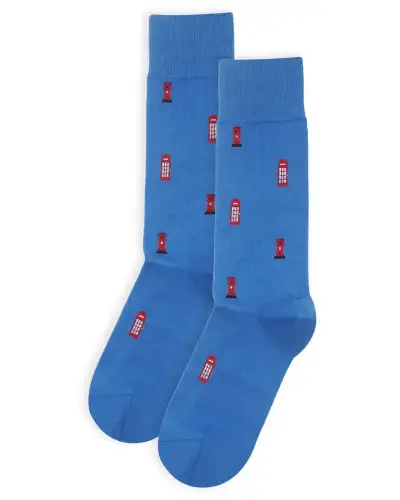 Men PEPER HAROW Post Box Mens Socks - Blue £17.00