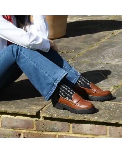 Women PEPER HAROW Beads Womens Socks - Black £15.00