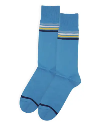 Men PEPER HAROW Mix Tape Mens Socks - Blue £16.00