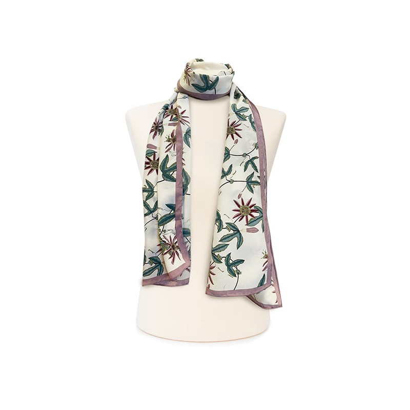 Scarves Fox and Chave Passion Flower Crepe De Chine Scarf £34.00