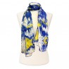 Scarves Fox and Chave Ikat Blue and Yellow Habotai Silk Scarf £37.00