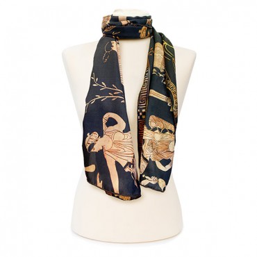 Scarves Fox and Chave Pink and Blue Paisley Chiffon - Machine Finish £39.00