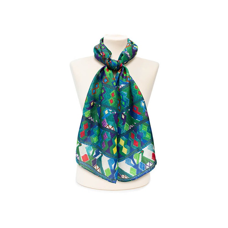 Scarves Fox and Chave Forest Light Silk Habotai Scarf £42.00