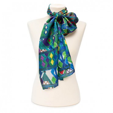 Scarves Fox and Chave Forest Light Silk Habotai Scarf £42.00