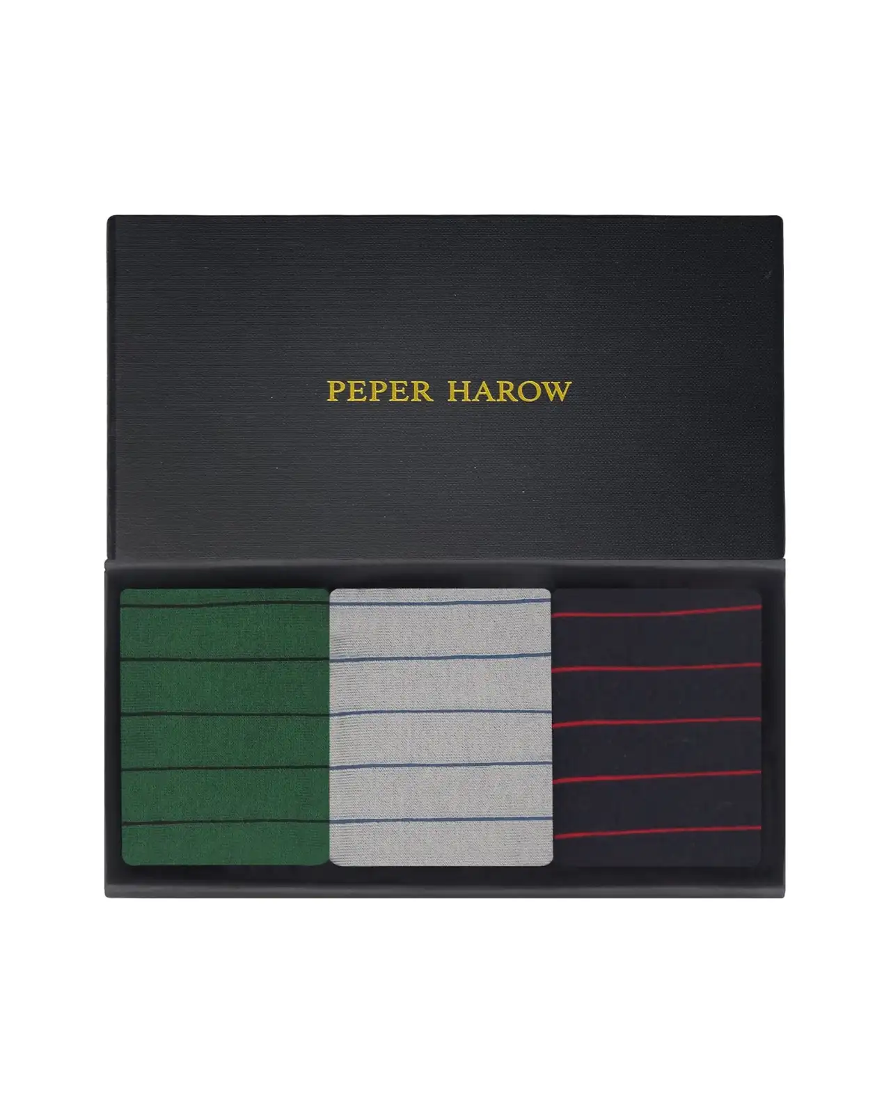 Gents PEPER HAROW Mens Trainer Socks Gift Box - Pin Stripe £33.00
