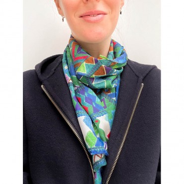 Scarves Fox and Chave Forest Light Silk Habotai Scarf £42.00