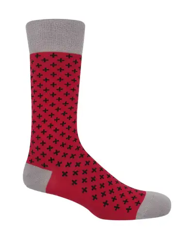Men PEPER HAROW Crosslet Mens Socks - Red £16.00
