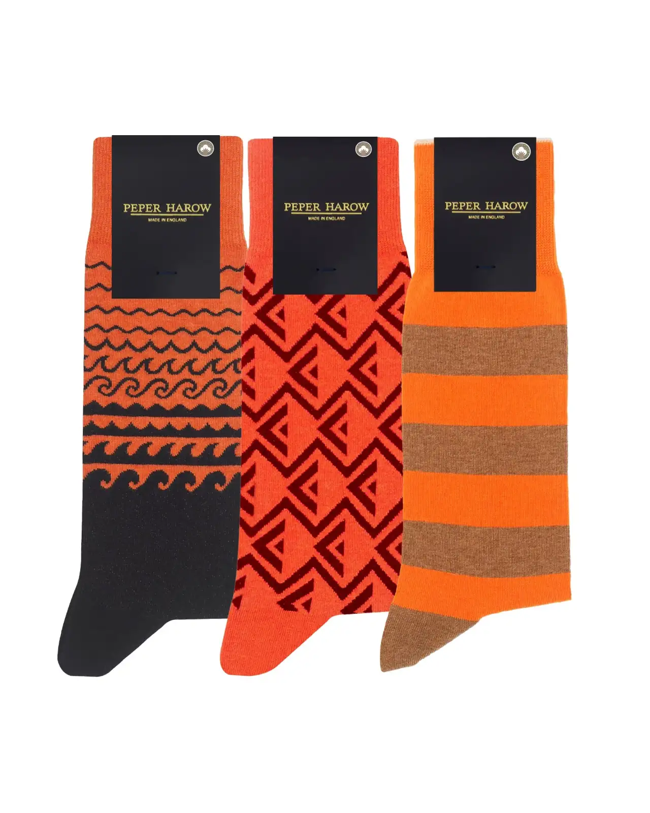 Men PEPER HAROW MenS Orange Sock Bundle - Organic £46.00
