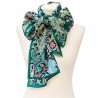 Scarves Fox and Chave Morris Golden Lily Green Crepe De Chine Scarf-FC-41-612 £45.00