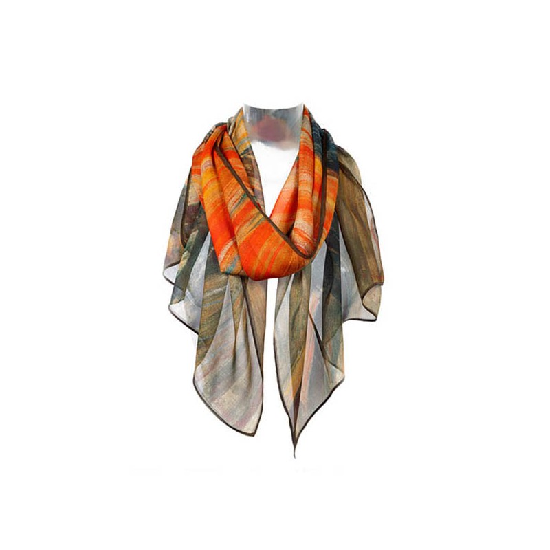 Scarves Fox and Chave Munch The Scream Chiffon Scarf £52.00