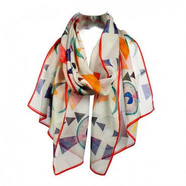 Scarves Fox and Chave Kandinsky Weiches Hart Chiffon Scarf £52.00