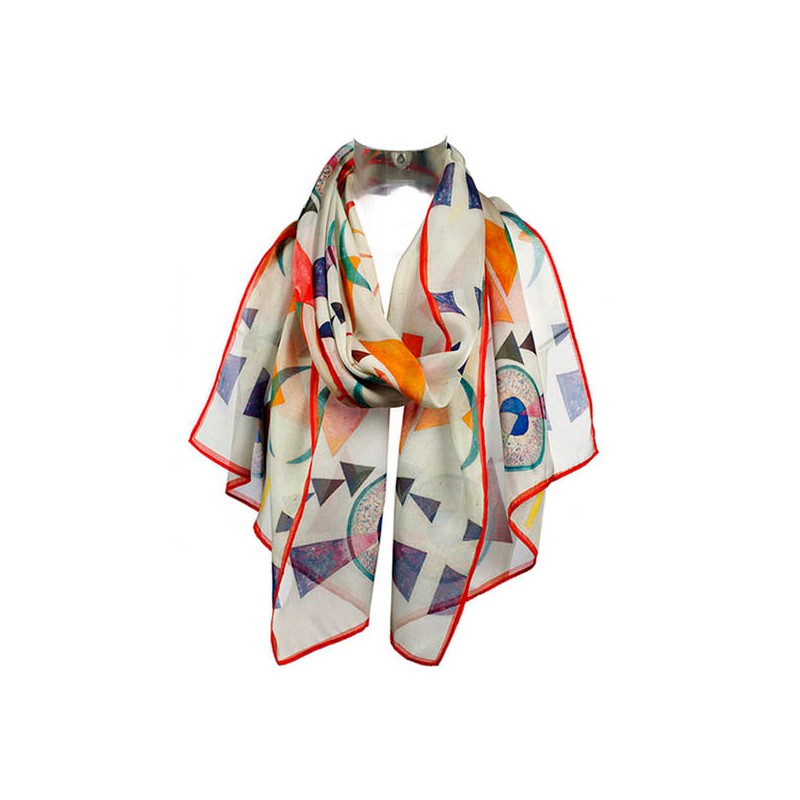 Scarves Fox and Chave Kandinsky Weiches Hart Chiffon Scarf £52.00