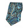 Posh & Dandy Ties Soprano Ties Posh And Dandy Blue And Green Paisley Silk Tie £31.00