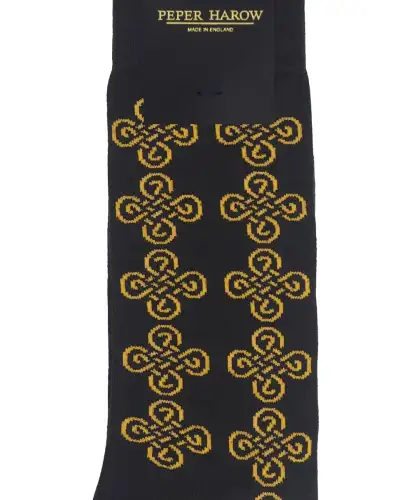 Men PEPER HAROW Knot Mens Socks - Black £16.00