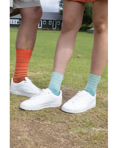 Women PEPER HAROW Retro Stripe Womens Socks - Green £15.00