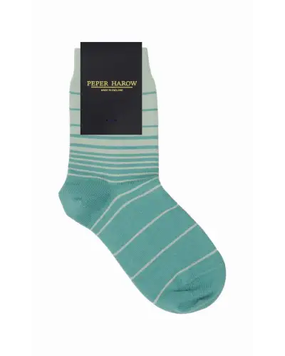 Women PEPER HAROW Retro Stripe Womens Socks - Green £15.00