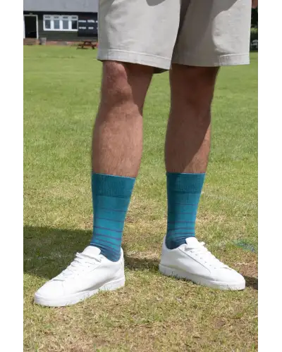 Men PEPER HAROW Retro Stripe Mens Socks - Green £16.00