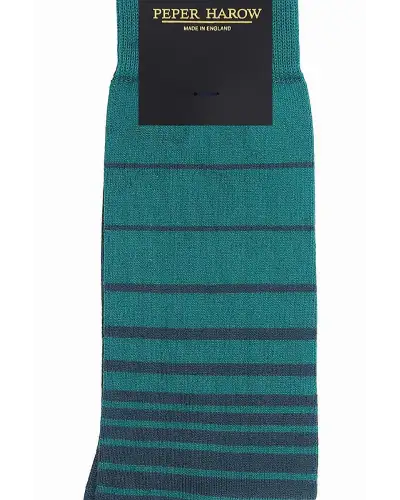 Men PEPER HAROW Retro Stripe Mens Socks - Green £16.00