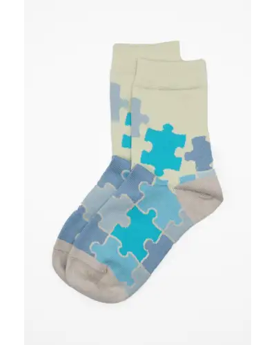 Women PEPER HAROW Jigsaw Womens Socks - Blue £15.00