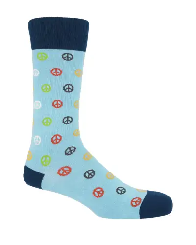 Men PEPER HAROW Peace Mens Socks - Light Blue £16.00