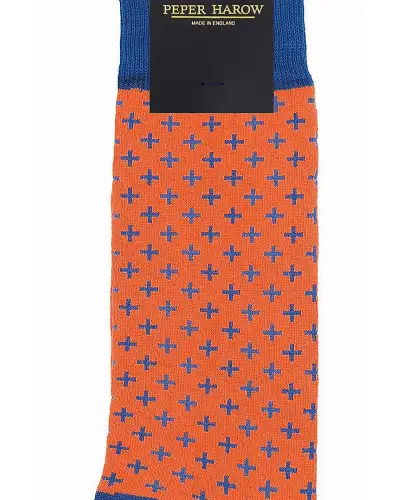 Men PEPER HAROW Crosslet Mens Socks - Orange £16.00