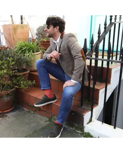 Men PEPER HAROW Crosslet Mens Socks - Orange £16.00