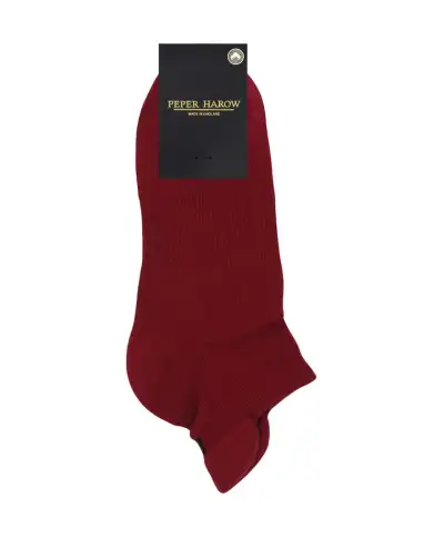 Men PEPER HAROW Organic Mens Trainer Sport Socks - Burgundy £14.00