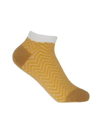 Women PEPER HAROW Zigzag Womens Trainer Socks - Yellow £11.00