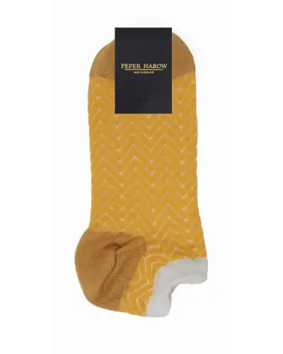Women PEPER HAROW Zigzag Womens Trainer Socks - Yellow £11.00